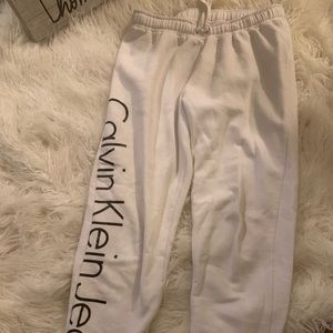 White Calvin Klein Joggers